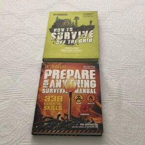 Pair Outdoor Off Grid & Life Survival Books Set